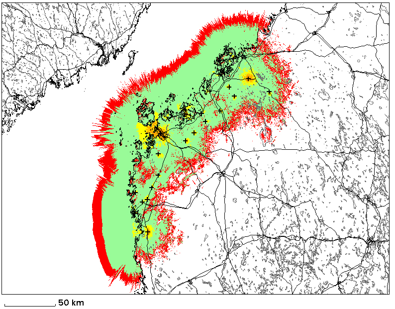FCG SUUNNITTELU JA TEKNIIKKA OY Planbeskrivning / utkast 10 (73) 220 fordon per dygn. Antalet tunga fordon på Strandvägen var 72 fordon per dygn.