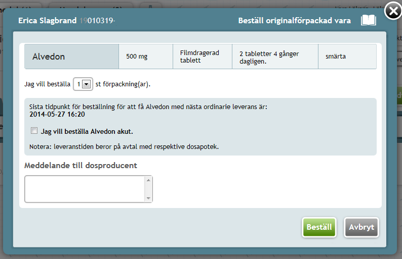 12. Beställ helförpackning/originalförpackning 12.