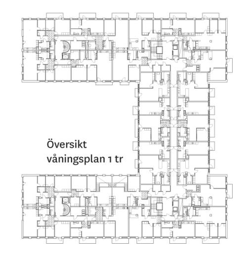 Kap. 4 Byggande med trämoduler Figur 4.6 Våningsplan 2 med fyra moduler och terrasser [29] I figur 4.7 och 4.8 visas ett exempel på hur byggnation med moduler kan se ut vid mer komplexa projekt.