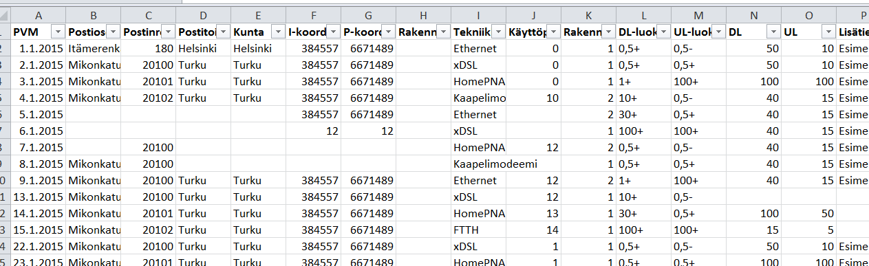 OM DU ANVÄNDER MATERIAL I EXCEL sökning av felaktiga uppgifter Vad kan skall man göra om det i csv-filen finns