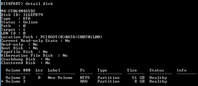 6. Diskpartisjoneringsverktøyet startes slik: Klikk på Start > Programmer > Tilbehør > Ledetekst. 7. Skriv diskpart og trykk på Enter. 8.