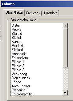 Rapport samma paneldag för alla grupper när du ska göra jämförelser mellan flera grupper. Starta körning När allt är klart klickar du på denna knapp för att utföra frekvensberäkningarna.