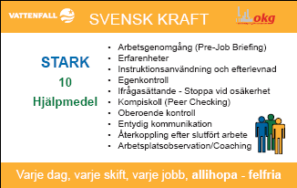 Stödkort att bära i det dagliga arbetet