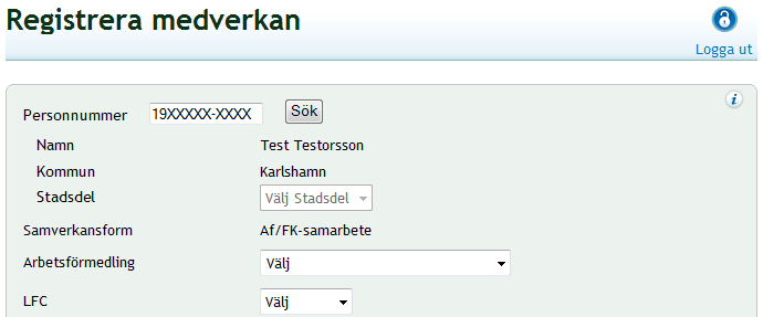 Kom ihåg att du ska registrera medverkan i Registrera Medverkan vid varje övergång mellan två insatser. 7.2.