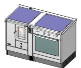 Hjälp vid val av Lohberger Varioline spis Spismodell (Modul) Typ av häll (stålhäll är standard)* q LM 40 (F1N1) q Stålhäll q LM 50 (F2N2) q Keramikhäll q LC 70 (F1B1) Brandskyddsenhet* q LC 75 A