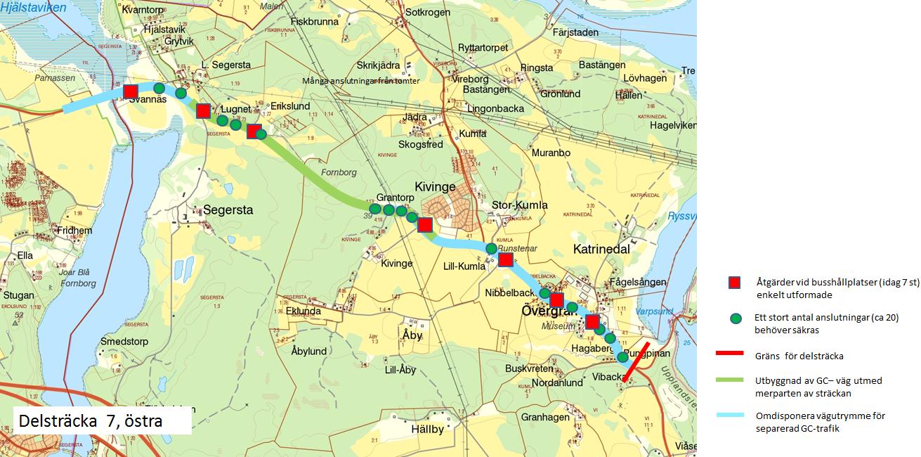 Delsträcka 7: Varpsund - Litslena längd 14,0 km