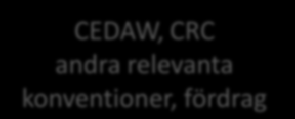 Avstå från att åberopa sedvänjor, traditioner, religiösa anledning CEDAW, CRC andra relevanta konventioner, fördrag Avskaffa straffrihet Lika tillgång till