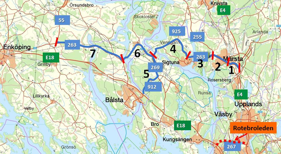 De två senaste aktuella trafikräkningarna i området är från 2005 respektive 2009.