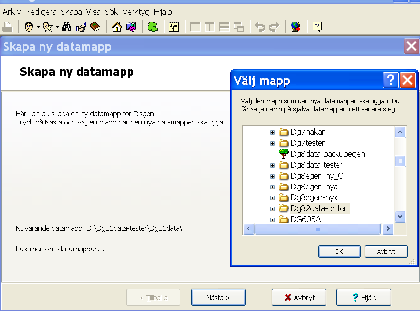 1. Skapa ny datamapp Innan vi startar kursen skall vi skapa en datamapp för våra övningar. a. Klicka på Skapa a.