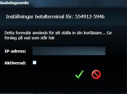 Testa anslutningen mot banken Denna funktion testar anslutningen mot terminalens host (bankens server). Makulera senaste transaktionen Denna funktion makulerar den senast gjorda transaktionen. OBS.