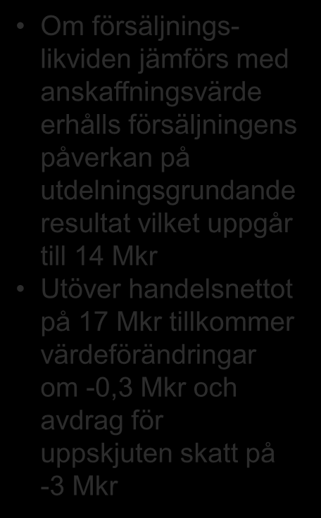 Resultaträkning Mkr 2012 jan/juni 2011 jan/juni Hyresintäkter 948 800 Försäljningsintäkter modulbyggnader 169 144 Nettoomsättning 1 117 944 Fastighetskostnader -292-256 Produktionskostnader moduler