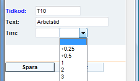 Rapportera arbete / Boka ny tid I datumfältet kan du ange vilken dag du vill rapportera på eller boka ny tid.