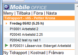 Tidrapportering Några kommentarer som berör de som använder tillvalsmodul tidrapportering.