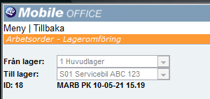 Flerlager, lageromföring Några kommentarer som berör de som använder tillvalsmodul Flerlager. Denna kan vara speciellt intressant när man har servicebilar där man vill hålla reda på material.