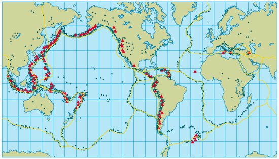 Vulkaner och jordbävningar Kartan är hämtad från http://www.pbs.org/wgbh/nova/teachers/activities/images/2515_vesuvius_map2.