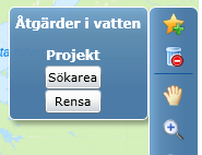 Användarmanual för Åtgärder i Vatten Ekonomi Tillbaka i åtgärdsvyn finns längst ner i bilden en lista med ekonomisk redovisning för åtgärden vilket innebär att posten som syns i bilden nedan utgör en