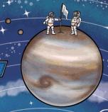 Den astronomiska symbolen för Mars är en kombination av ett spjut och en sköld. Jupiter: Jupiter är den största och tyngsta planeten i vårt solsystem.