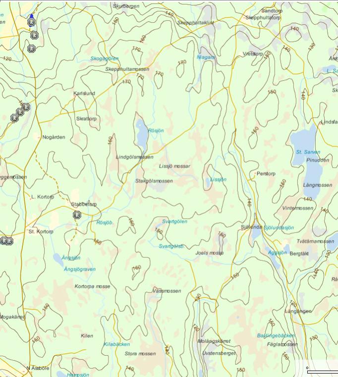 Figur 9 Karta över etableringsområdets fornminnen 3.