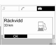 Instrument och reglage 101 Färddator i Graphic-Info- Display eller Colour-Info-Display De båda färddatorerna kan nollställas separat, vilket gör det möjligt att visa olika trippavstånd.