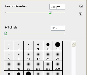 Välj svart som bakgrundsfärg och vit som förgrundsfärg Se till att lagret v a t t e n är markerat och klicka därefter på symbolen för lagermask (se bild till vänster).