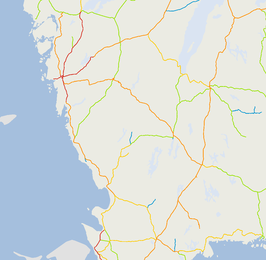 Banklass 1. Banor i storstadsområden 2. Banor som bildar större sammanhängande stråk 3. Banor för övrig viktig godsoch resandetrafik 4. Banor med mindre trafik 5.