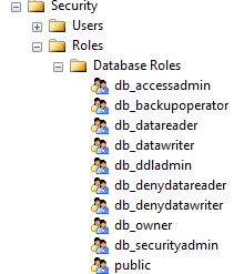 Roller Databas, dynamiska Roll db_accessadmin db_backupoperator db_datareader db_datawriter db_ddladmin db_denydatareader db_denydatawriter db_owner db_securityadmin public Får utföra Får tilldela