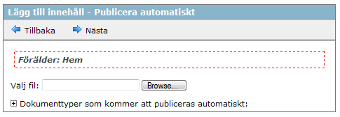 Leta reda på filen du vill publicera genom att klicka på mapparna i mappstrukturen till vänster. Markera sedan filen genom att kryssa i kryssrutan till vänster om filnamnet.