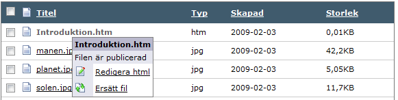 Klicka på OK för att ladda upp filen. Ladda hem mapp Klicka här om du vill ta hem mappens innehåll till din dator. Filerna packas ihop i en zip-fil.