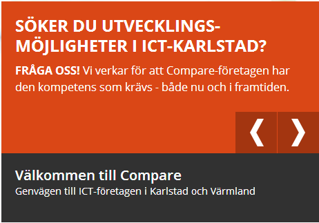 Som Compare-partner är du en del i ett regionalt nätverk för samverkan: Genvägen till alla Compare-intressenter - för samverkan och information Genvägen till