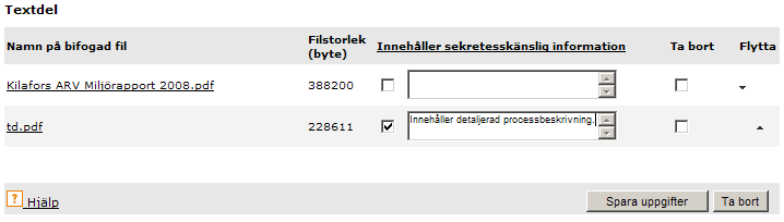 55 4. Avsluta med att klicka på Spara uppgifter.