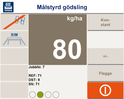 Biomassegränsvärde Kalibrering av biomassegränsvärde När man kommer till en utvintrad fläck måste man kontrolera att sensorn stänger av rätt.