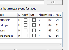 I denna klumn anges i vilken individuell klass ryttaren rider för laget Eftersm lagklassen är knuten till ch helt berende av de individuella klasserna är det meningslöst att i detta läge lägga upp en