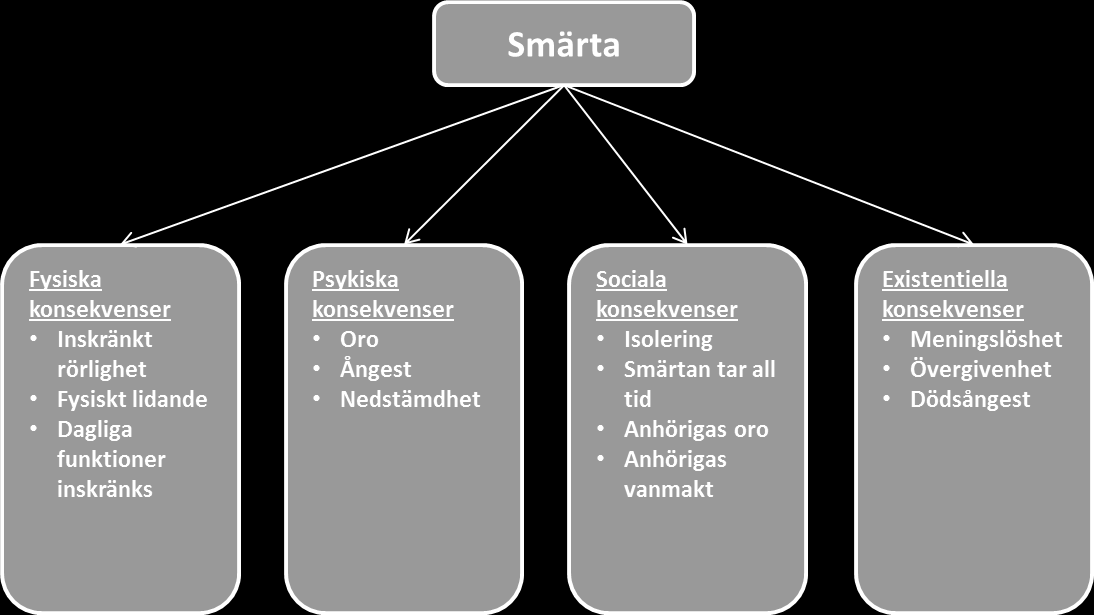 20. SMÄRTA Smärta är ett fruktat symtom vid cancer. Upplevelsen av smärta påverkas av många faktorer.