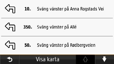 Återställa trippinformationen 1 På kartan väljer du fältet Fart > Nollställ. 2 Välj ett alternativ: Välj Nollställ trippdata om du vill nollställa informationen i färddatorn.