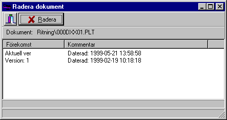 18 (29) Importera metadata Används för att i efterhand lägga till metadata för redan levererade dokument.