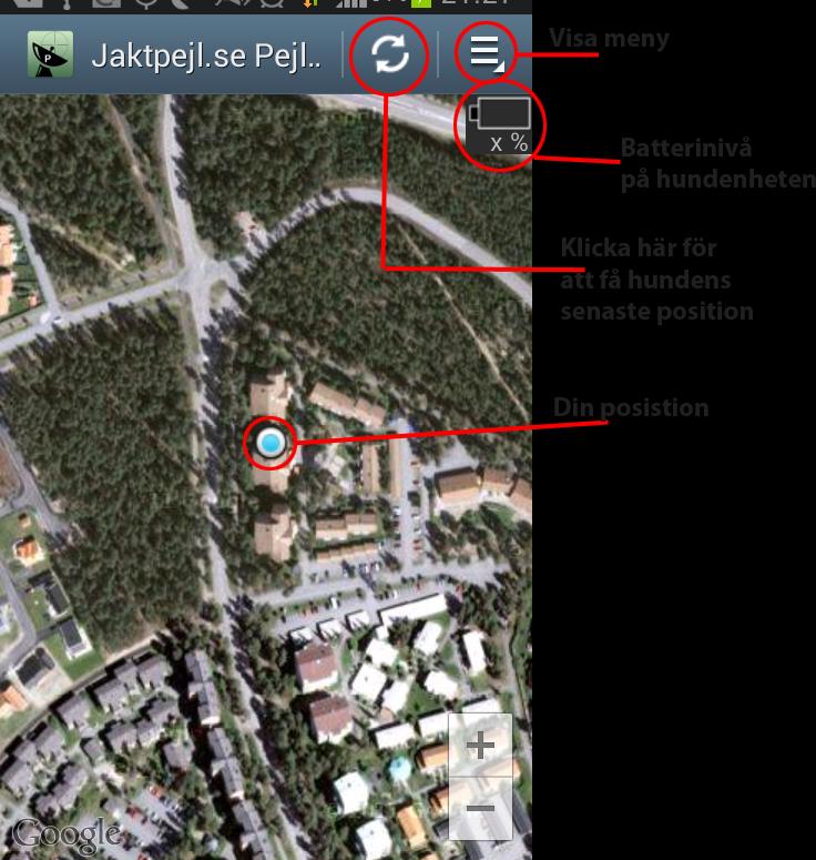 position förutsatt att det finns en låsning till GPS:en.