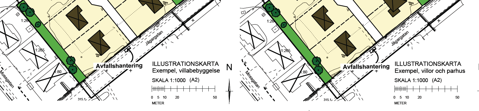 PLANBESKRIVNING HANDLINGAR Planhandlingarna består av: Detaljplanekarta med bestämmelser och illustrationer, skala 1: 1000 Planbeskrivning Samrådsredogörelse Fastighetsförteckning Grundkarta PLANENS