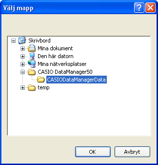 Datamapp Datamappen är stället i din dator som innehåller data som ska kopieras till instrumentets minne med Datahanteraren.