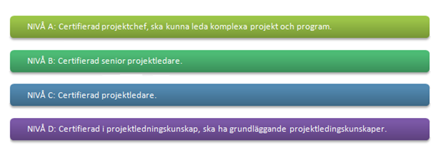 3.2.6.2. International Project Management Association Liksom PMI har IPMA, International Project Management Association utarbetat ett certifieringsprogram som syftar på att stadga projektledarens