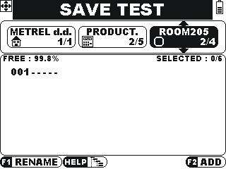 EurotestAT: Datahantering Skriv in positionens namn. Knapp: F2 Bekräftar namnet. Bild 6.