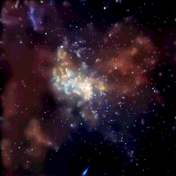 Vintergatans centrum: Troligen en klotformig stjärnhop med en stjärntäthet tiotusentals gånger större än solens