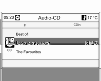 Infotainmentsystem 143 Användbara format för spellistorna:.m3u,.pls,.asx,.wpl. Detta kapitel berör bara uppspelning av MP3-filer eftersom hanteringen av MP3- och WMA-filer är identisk.