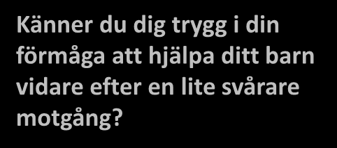 Ditt barn skriker fula ord Alternativ: Du visar att du inte accepterar det, genom att du säger till ditt barn U-gruppen gör det oftare Ni har en regel, t.ex.