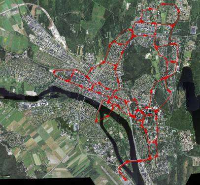 Spårbilsnät i Umeå Spårbilsnät: Banlängd: 49 km