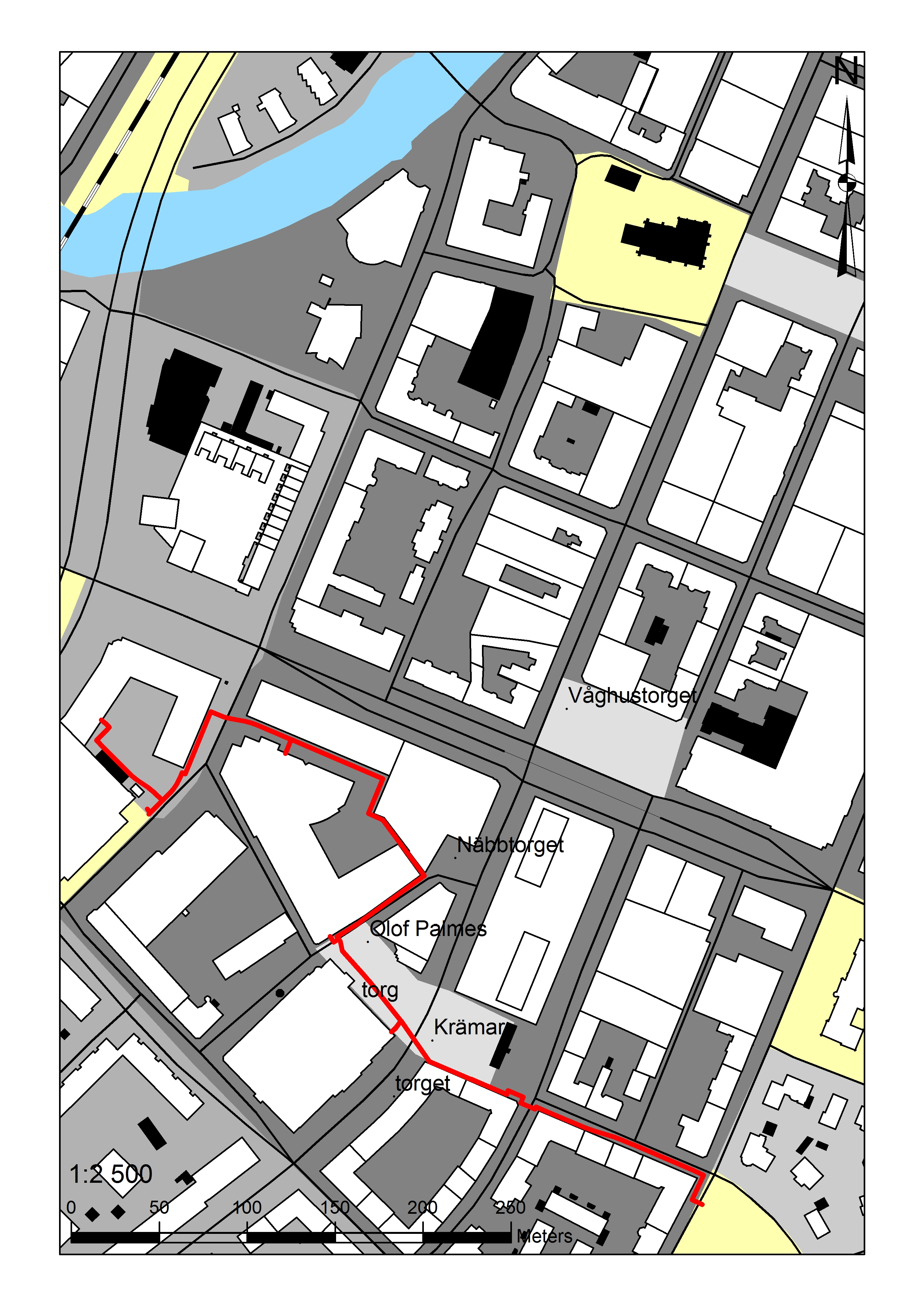 Arkeologgruppen rapport 203:03 Figur : Karta över Örebro kring RAÄ 83: med det aktuella