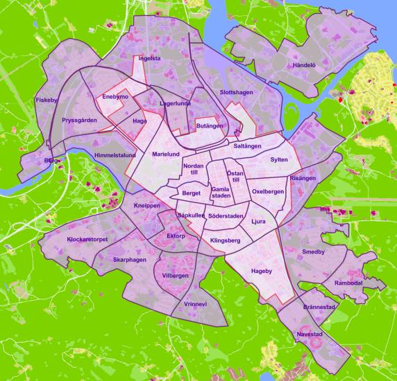 Järn i urkopplat stadsgas- och fjärrvärmenät Stadsgas Användning(ton): 975 Dvala