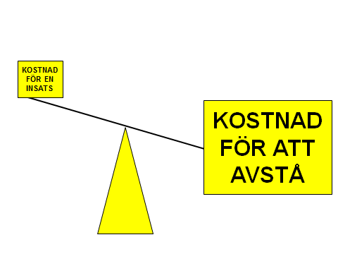 157 Då man ställer sig denna fråga är det inte ovanligt att de som ska fatta beslut om att ta fram medel för att göra något är tveksamma till om det går eller är meningsfullt.