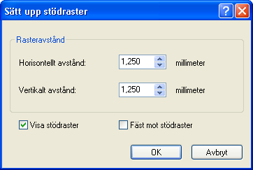 Om Fäst mot stödlinjer är aktiverat på menyn Visa justeras objekt automatiskt efter stödlinjer om de flyttas eller ritas nära stödlinjerna.