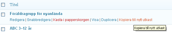 Forum På startsidan syns ett Forum, där viktiga meddelanden visas. Här kan du lägga in meddelanden som visas för alla administratörer/kontaktpersoner när de är inloggade.