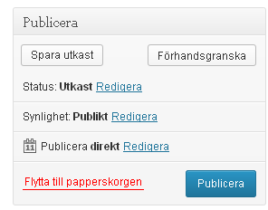 Sök i mediabiblioteket Klicka på Mediabibliotek för att se alla bilder som finns att välja på. Klicka på den bild du vill använda och klicka sedan på knappen Ange utvald bild längst nere till höger.